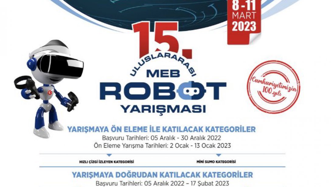 15. Uluslararası MEB Robot Yarışması 8-11 Mart