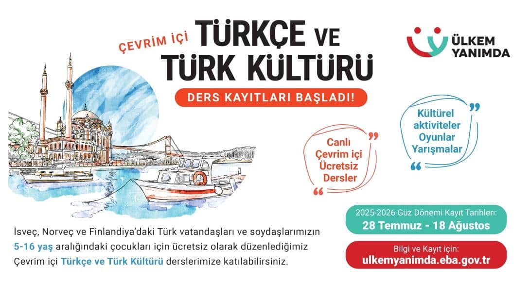 Çevrim içi Türkçe ve Türk Kültürü Dersi Kayıtları Başladı!
